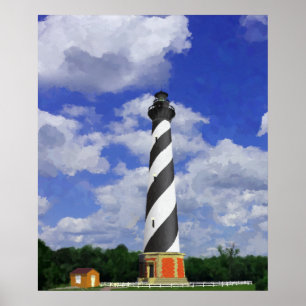 Poster Peinture du phare de Cape Hatteras