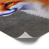 Poster Peinture d'un animal renard (Coin)