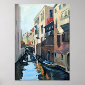 Poster Peinture d'un canal de Venise, Italie (Devant)