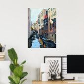 Poster Peinture d'un canal de Venise, Italie (Bureau à domicile)