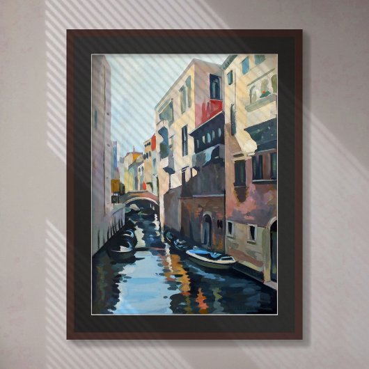 Poster Peinture d'un canal de Venise, Italie