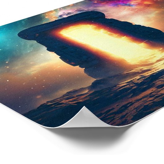 Poster Peinture d'un portail dans l'espace (Coin)