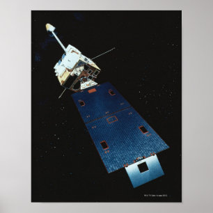 Poster Peinture d'un satellite de temps