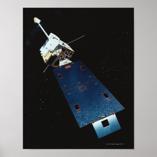 Poster Peinture d'un satellite météorologique (Devant)