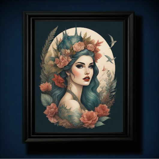 Poster Peinture d'une femme