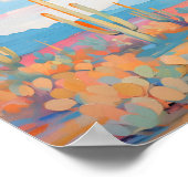 Poster Peinture dynamique Cactus Desert Western Art (Coin)