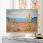 Poster Peinture dynamique Cactus Desert Western Art<br><div class="desc">Apportez l'esprit du désert dans votre espace avec cette affiche d'art de cactus vibrante. Avec ses couleurs audacieuses et son charme occidental,  il saisit la beauté sauvage des paysages désertiques,  ce qui en fait un ajout saisissant à toute chambre à la recherche d'une touche de Far West.</div>