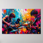 Poster Peinture éclatante inspirée par la musique (Devant)