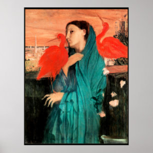 Poster Peinture Edgar Degas, Jeune femme avec Ibis