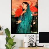 Poster Peinture Edgar Degas, Jeune femme avec Ibis (Bureau à domicile)