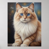 Poster Peinture élégante de chats Ragdoll (Devant)