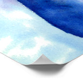 Poster Peinture Elégante Peacock Aquarelle (Coin)