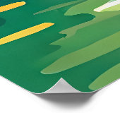 Poster Peinture en cascade dorée aux environs rocheux (Coin)