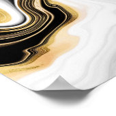 Poster Peinture en marbre doré moderne esthétique (Coin)