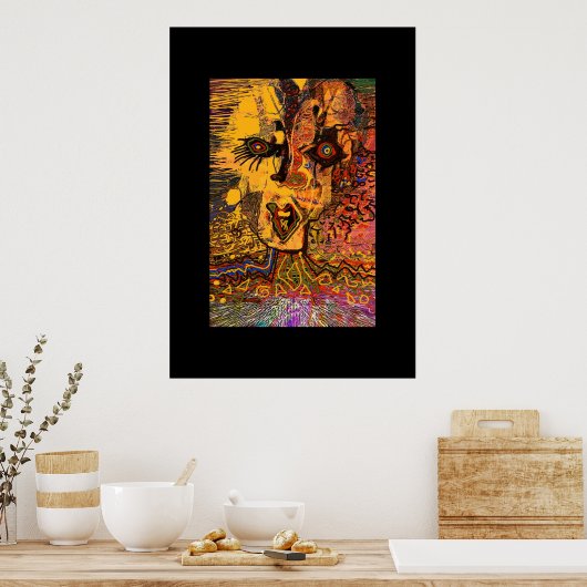 Poster Peinture faciale (Cuisine)