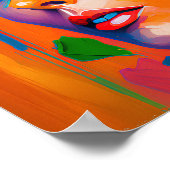 Poster Peinture faciale Abstraite (Coin)