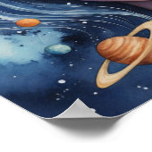 Poster Peinture faciale féminine aquarelle (Coin)