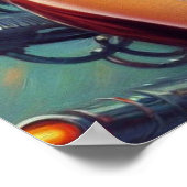 Poster Peinture féminine rétro Sci-Fi (Coin)