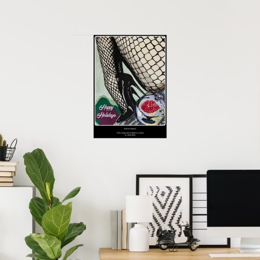 Poster Peinture 'Festive Fishnets' sur un (Bureau à domicile)