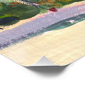 Poster peinture, fille siltrite sur la ville médiévale eu (Coin)