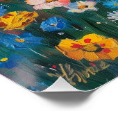 Poster peinture fleur sauvage aquarelle (Coin)