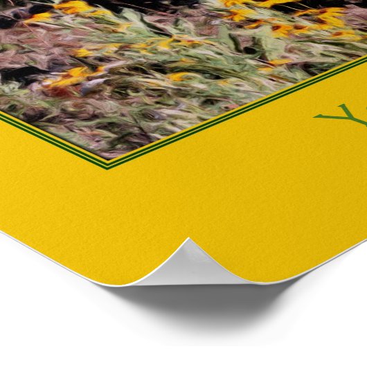 Poster Peinture fleur sauvage Créez votre propre devis (Coin)