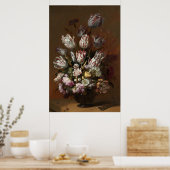 Poster Peinture florale sur la vie morte par Hans Bollong (Cuisine)