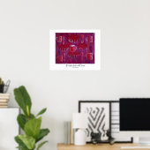 Poster Peinture Fraises et Crème (Bureau à domicile)