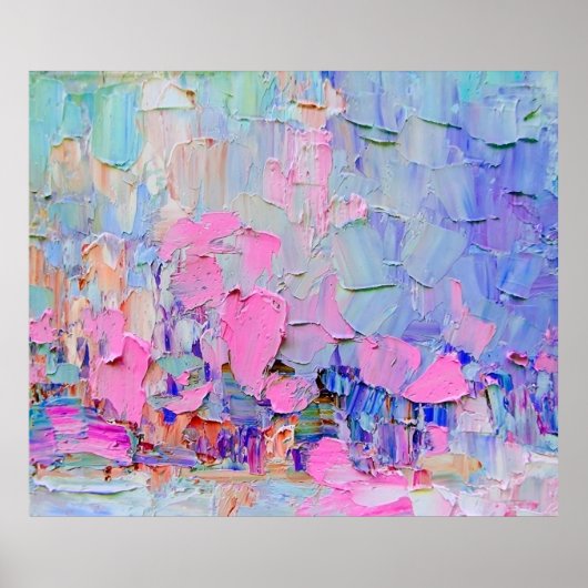 Poster Peinture gaufrée expressive sur toile, créée à l'a (Devant)