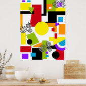Poster Peinture géométrique Abstraite (Cuisine)