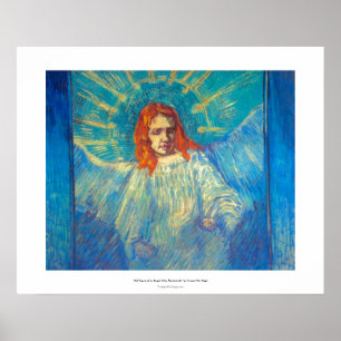 Poster Peinture glorieuse de bel art d'ange par Van Gogh