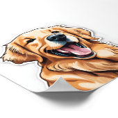 Poster Peinture Golden Retriever (Coin)
