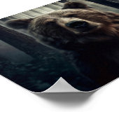Poster Peinture grizzli (Coin)