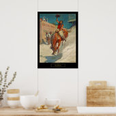 Poster Peinture historique de NC Wyeth "Le Rodéo" (Cuisine)