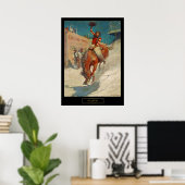 Poster Peinture historique de NC Wyeth "Le Rodéo" (Bureau à domicile)