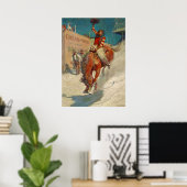 Poster Peinture historique de NC Wyeth "Le Rodéo" (Bureau à domicile)