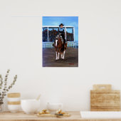 Poster Peinture Horse Western Pleasure Portrait (Cuisine)