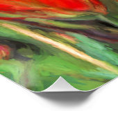 Poster Peinture indienne de pinceau - Art Fleur original (Coin)