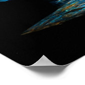 Poster Peinture inspirée du jazz bleu et sensoriel (Coin)