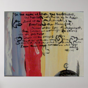 Poster Peinture islamique contemporaine d'art moderne
