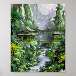 Poster peinture japonaise