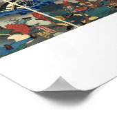 Poster Peinture japonaise ancienne de Samurai et Mongols (Coin)