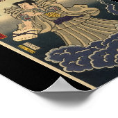Poster Peinture japonaise ancienne du crapaud géant (Coin)