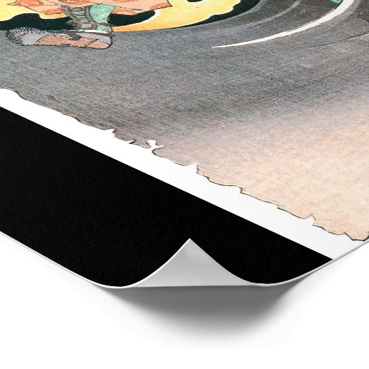 Poster Peinture japonaise ancienne Samurai (Coin)