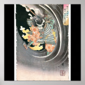 Poster Peinture japonaise ancienne Samurai (Devant)