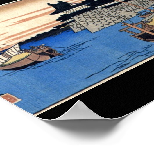 Poster Peinture japonaise ancienne vers 1800 (Coin)