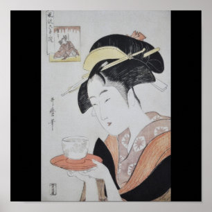 Poster Peinture japonaise antique circa 1796