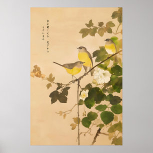 Poster Peinture japonaise traditionnelle - Art de l'oisea