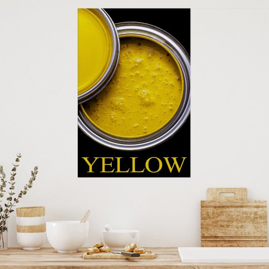 Poster Peinture jaune (Cuisine)