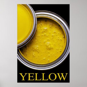 Poster Peinture jaune